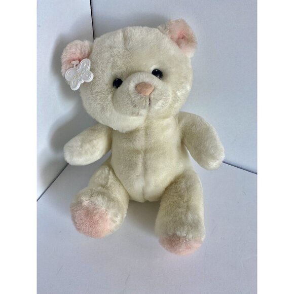 Russ Other - Russ Teddy Bear Plush 11" Butterball White & Pink Stuffed Animal Musical Toy